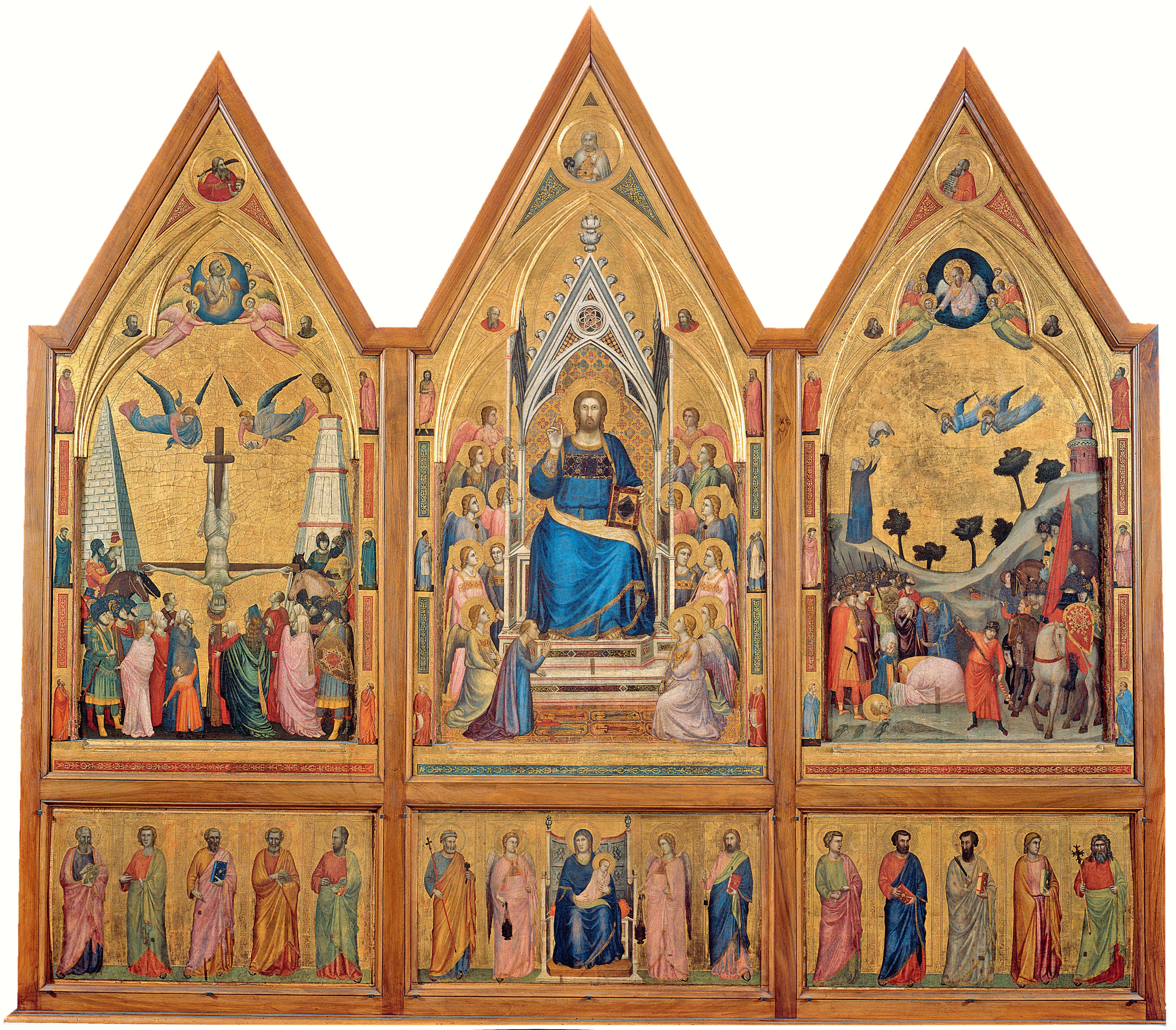 The cardinal holding his own triptych