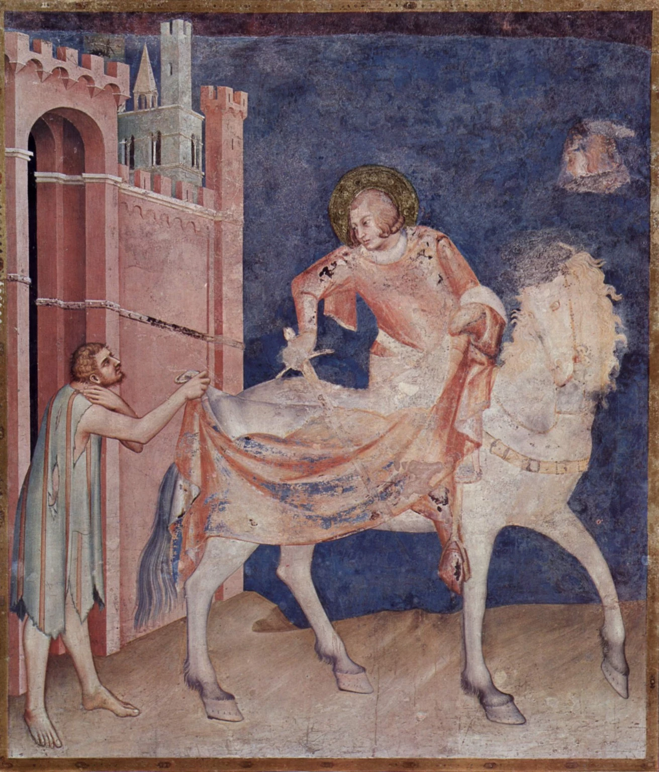Saint Martin Shares His Cloak with a Beggar