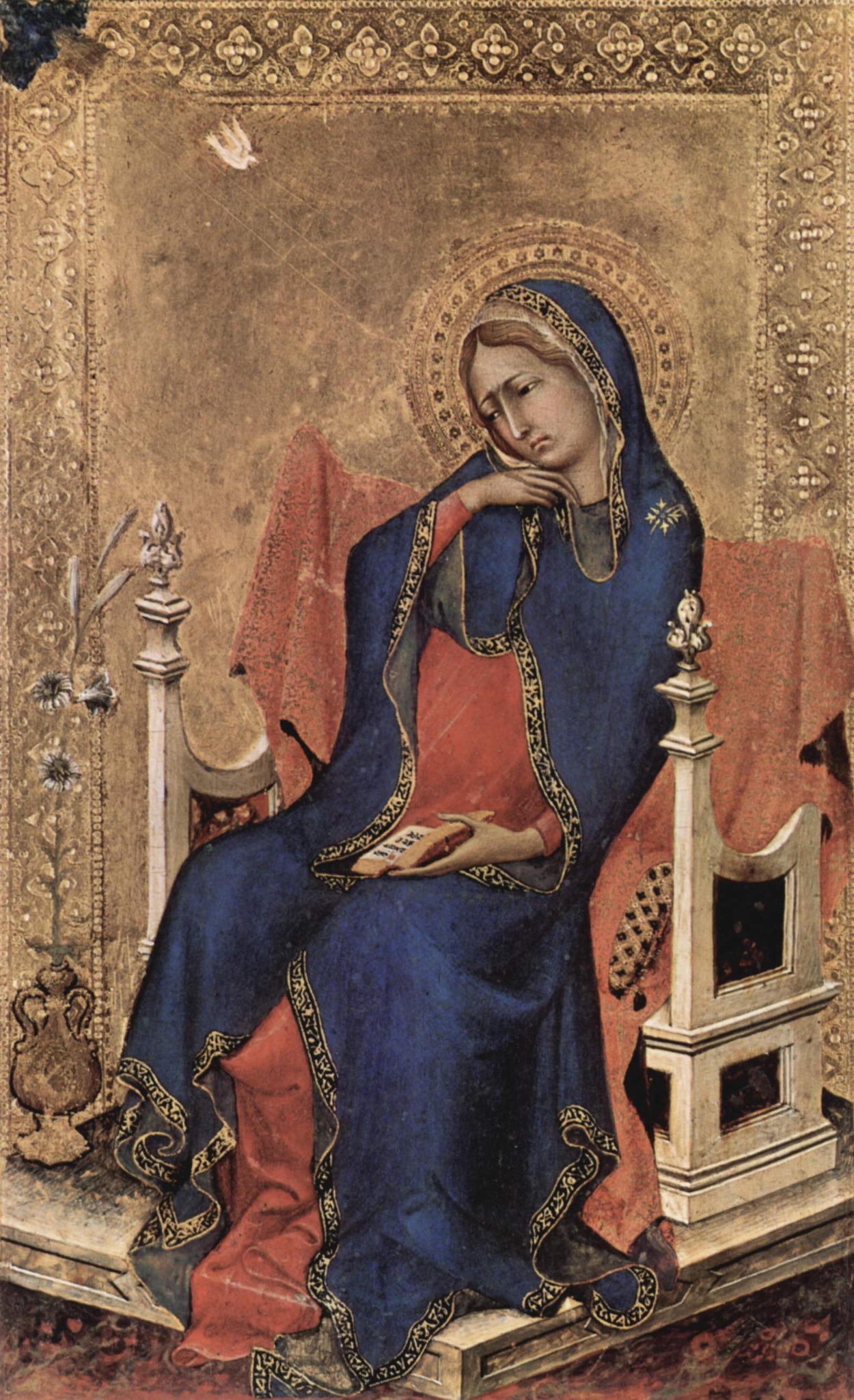 Gold, decorative borders, and precision on a tiny panel