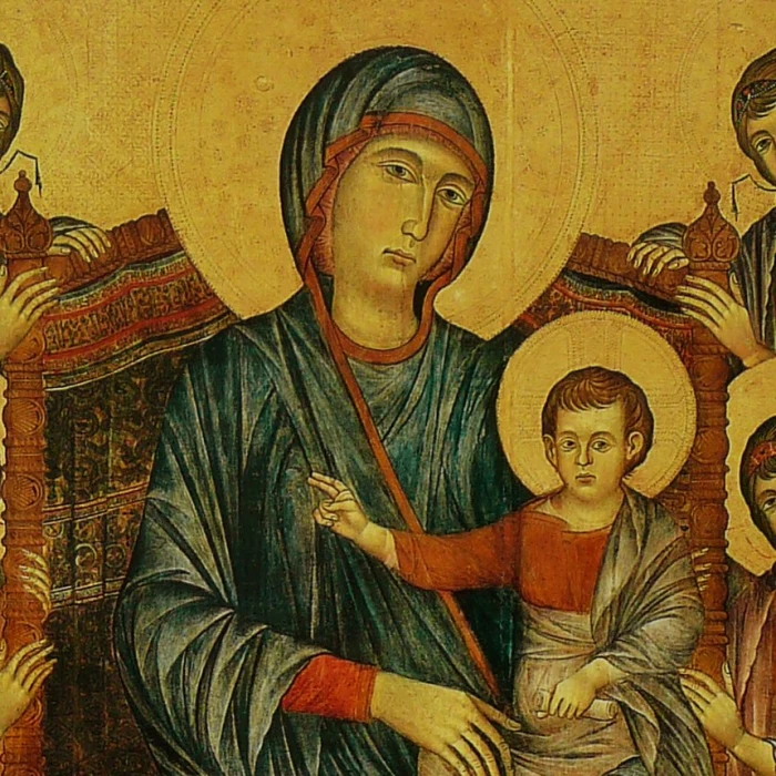 The Virgin and Child in Majesty Surrounded by Six Angels