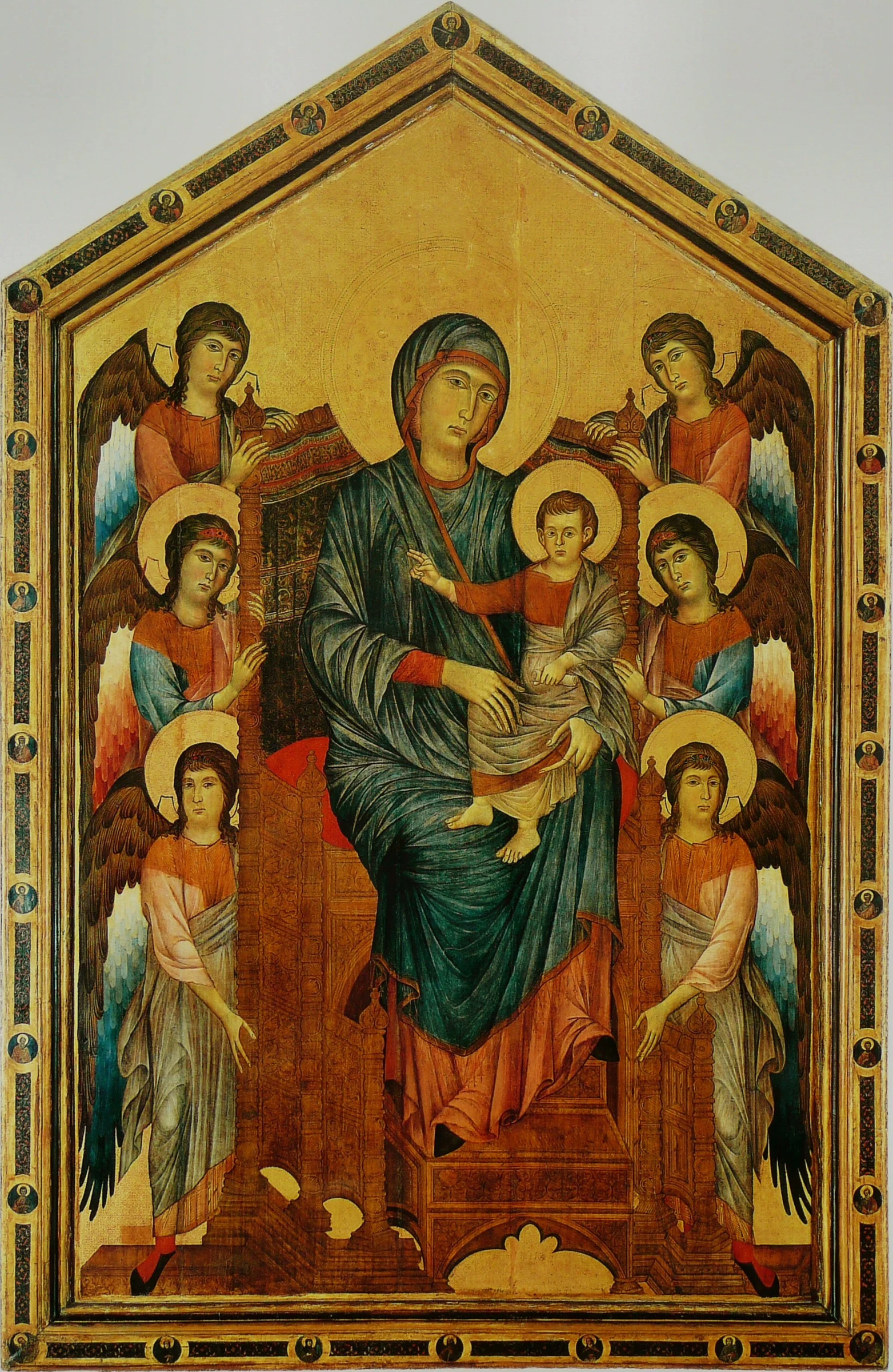The Virgin and Child in Majesty Surrounded by Six Angels